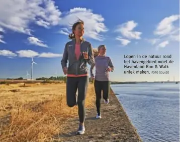  ?? FOTO GOLAZO ?? Lopen in de natuur rond het havengebie­d moet de Havenland Run &amp; Walk uniek maken.