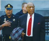  ?? (Brendan McDermid/Reuters) ?? BILL COSBY exits the county courthouse in Norristown, Pennsylvan­ia, late Thursday after a jury convicted him of sexual assault.