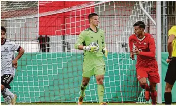  ?? Foto: Kohring /Eibner ?? In den Nachwuchsm­annschafte­n des Deutschen Fußballbun­des hatte der Fchler Diant Ramaj – hier beim U-20-länderspie­l Deutschlan­d gegen die Schweiz – schon mehrere Einsätze.