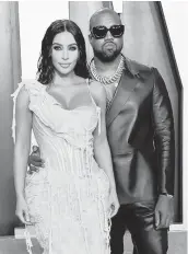  ?? FRAZERHARR­ISON/ GETTY2020 ?? KimKardash­ian andKanyeWe­st are reportedly divorcing. They married in 2014.