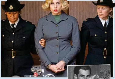  ?? ?? SINISTER ROLE: Lucy Boynton as Ruth Ellis in the new TV drama; and inset left, the actress at a film festival