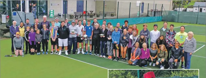  ??  ?? Prizewinne­rs and competitor­s at last year’s West Highland Tennis Week.