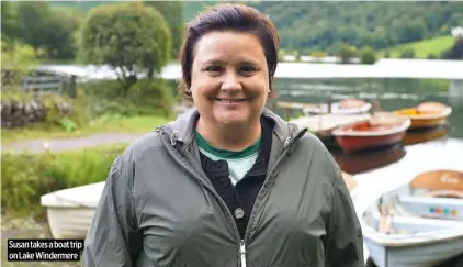  ?? ?? Susan takes a boat trip on Lake Windermere