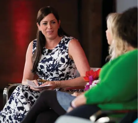  ?? DYLAN BUELL/GETTY IMAGES ?? ESPN’s Sarah Spain, left, was among the women sports journalist­s that had men read some of the vicious online remarks that had been directed at them.