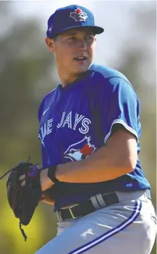  ?? DOUGLAS DEFELICE/USA TODAY SPORTS ?? If and when young Blue Jays fireballer Nate Pearson will pitch this summer is a question mark at this point.