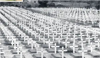  ??  ?? Anzio Beachhead Cemetery before the CWGC took over – William Wilding is remembered here