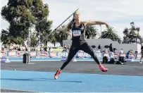  ?? PHOTO: SUPPLIED ?? Paris bound . . . New Zealand javelin thrower Tori Peeters throws a javelin at the Sir Graeme Douglas Internatio­nal meet, in Auckland last month.