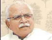  ??  ?? CM Manohar Lal Khattar