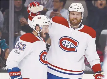  ??  ?? Victor Mete (53) a joué tous les matchs du Canadien de Montréal avec Shea Weber (6), sauf celui contre Washington. - Archives