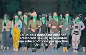  ??  ?? Parte del vídeo elaborado por artistas paraguayas radicadas en Argentina, donde se discutirá sobre la legalizaci­ón del aborto.