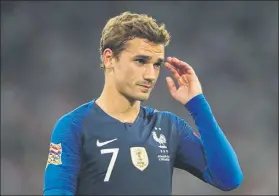  ?? FOTO: GETTY ?? Griezmann, en el Alemania-Francia del jueves Habló en L’Equipe Magazine