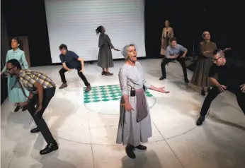  ?? Paula Court / Wooster Group ?? Frances McDormand does “Early Shaker Spirituals” with the Wooster Group.