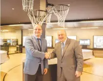  ??  ?? FIBA Secretary-General Patrick Baumann (L) and FIBA President Horacio Muratore
