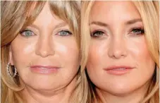  ??  ?? Hollywood dynasty: Actress Goldie Hawn, 1, and her daughter Kate Hudson, 38, look hugely alike