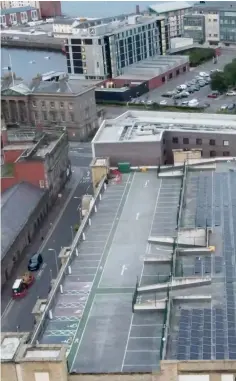  ?? ?? The new EV charging hub at Gellatly Street multi-storey car park.