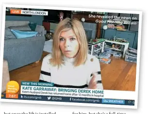  ??  ?? She revealed the news
on Good Morning Britain