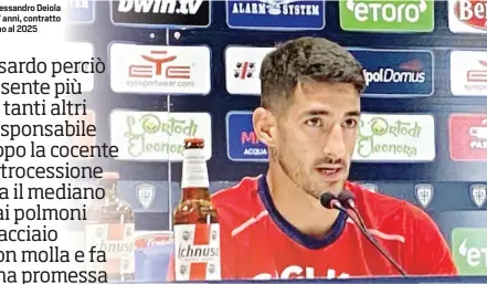  ?? ?? Alessandro Deiola 27 anni, contratto fino al 2025