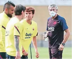  ?? FOTO: INTERNET ?? Quique Sánchez Setién se juega su futuro en esta atípica versión de la Champions League que se disputará en solamente un mes.