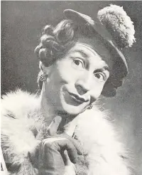  ??  ?? Sonny Jenks was a big hit on the stage in the 1940s, and played Widow Twankey at Dudley Hippodrome