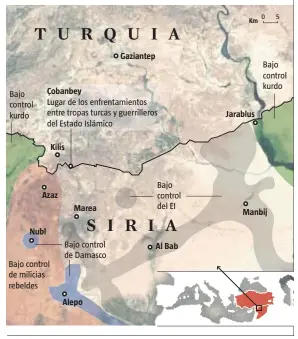  ?? LA VANGUARDIA ?? FUENTE: Turkish-media.com, Institute for the Study of War