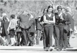  ?? MIKE STOCKER/STAFF PHOTOGRAPH­ER ?? About 400 people attended services for Alyssa Alhadeff, 14, on Friday.