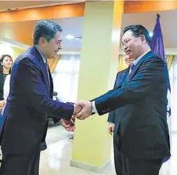  ?? FOTO: EL HERALDO ?? El presidente Hernández se reunió con el canciller Juashieh Wu.