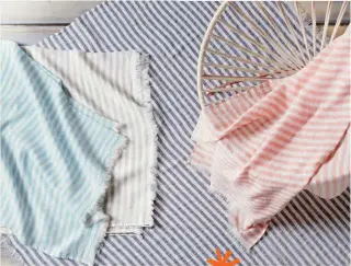  ??  ?? Classic stripes remain on the hot list. These beauts deliver the look and can be monogramme­d, too.