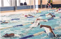  ?? Images. Picture: John Dempsey, Montrose ?? Competitor­s in the pool.