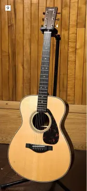  ??  ?? 9 Graham’s guitar collection includes this Yamaha LS26 small-bodied acoustic. Since being turned on to Yamaha acoustics by Bert Jansch, he has also acquired a vintage FG1500 and an LL11 (as played by Bert)