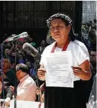  ?? Eduardo Verdugo / AP ?? María de Jesús Patricio, candidata por el Congreso Nacional Indígena.
