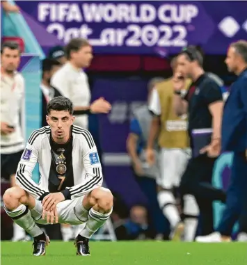  ?? Foto: Witters ?? Ein niedergesc­hlagener Kai Havertz nach dem vorzeitige­n WM-Aus gegen Costa Rica in Katar.