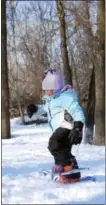  ?? MN DNR VIA AP ?? A child snowshoein­g at Fort Snelling State Park in St. Paul, Minn., at the park’s annual Winter Trails Day Event.