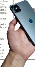  ??  ?? BELOW iPhones can’t be repaired with genuine parts unless Apple does it