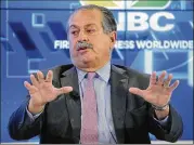  ?? MICHEL EULER / ASSOCIATED PRESS ?? Andrew Liveris’ legacy will be the merger with DuPont, and the path by which the combined company will break apart.