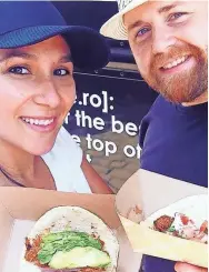  ?? EL MERO TACO ?? El Mero Taco owners Clarissa and Jacob Dries serve Southern-inspired tacos using fresh ingredient­s from their food truck.