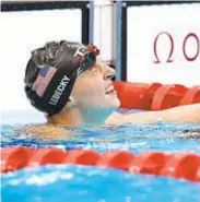  ?? GETTY ?? Katie Ledecky finishes strong in Tokyo Olympics with gold in 800 meter freestyle today.