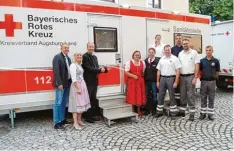  ?? Foto: Thomas Haugg, BRK ?? Feierlich konnte jetzt die erste mobile Sanitätsst­elle im Landkreis Augsburg einge weiht werden.