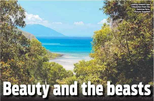  ?? ?? Looking toward Cape Tribulatio­n from the Daintree ferry. Picture: Supplied