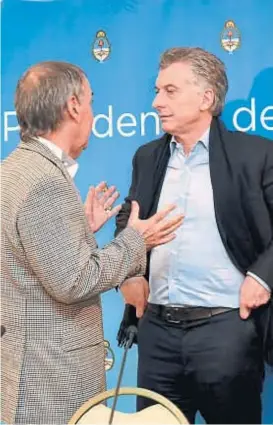  ?? (LA VOZ / ARCHIVO) ?? Cruce. El 12 de julio pasado, Schiaretti y Macri discutiero­n en público por los impuestos. Esa diferencia marcó la campaña cordobesa.