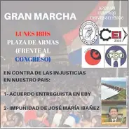  ??  ?? Con esta imagen viralizada por redes sociales y grupos de mensajería, convocan a todos los ciudadanos.