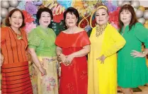  ?? ?? Arlene Jacobo, Nona Ricafort, Minda Pama, Chuck Gueco and Alice Ku