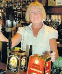  ??  ?? Kathleen Burke celebrated 25 years working at the Roebuck pub on Yorkshire Street
