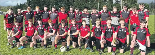  ?? ?? Coláiste Fionnchua senior footballer­s who were victorious in the Cork championsh­ip.