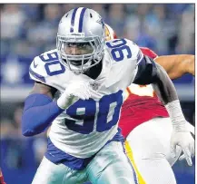  ?? AP PHOTO ?? Dallas Cowboys defensive end Demarcus Lawrence has been a key component to the club’s play without the ball.