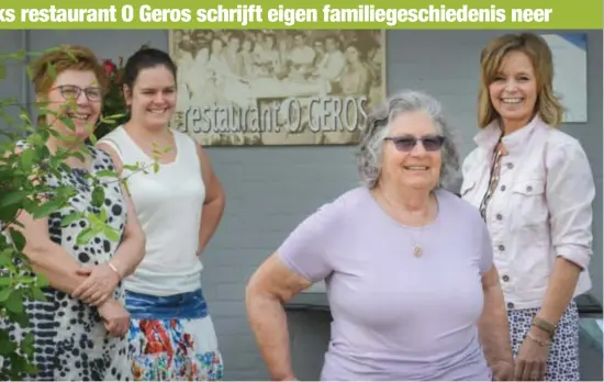  ?? FOTO CHRIS NELIS ?? Mariane Tzamourani­s, dochter Vallina Nelles, moeder Anna Piska en vriendin Rita Zbikowski.