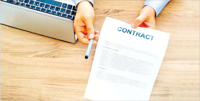  ?? Picture: START UP DONUT ?? How the contracts are managed is very important. In this regard the reader’s attention is drawn to our article of 18th August,2021.