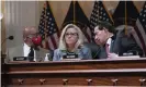  ?? Photograph: J Scott Applewhite/AP ?? Thompson, Liz Cheney and Jamie Raskin, key members of the House Capitol attack panel.