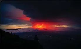  ?? ?? Mauna Loa last erupted 38 years ago. The current eruption is the volcano’s 34th since the 1800s. Photograph: Andrew Richard Hara/Getty Images