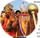  ?? ?? Hindus celebratin­g.