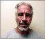  ?? NEW YORK STATE SEX OFFENDER REGISTRY VIA AP, FILE ?? This 2017 file photo, provided by the New York State Sex Offender Registry shows Jeffrey Epstein. New York City’s medical examiner has ruled Epstein’s death a suicide. The medical examiner’s office said in a statement Friday that an autopsy and other evidence confirms the 66-year-old financier hanged himself in his cell at a federal jail.